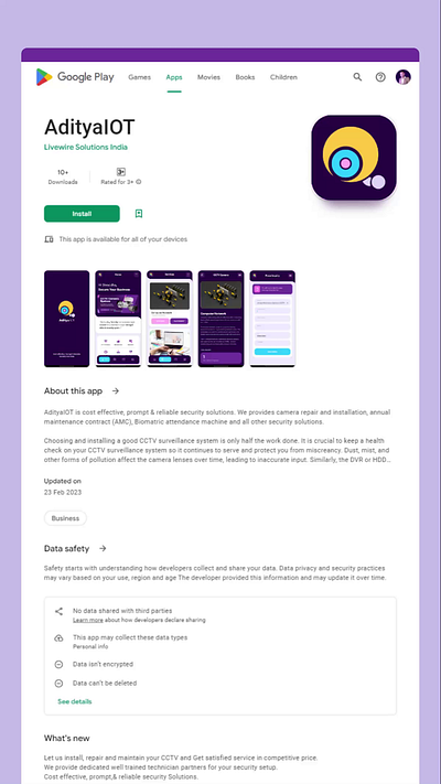 We developed AdityaIOT (Android app | Website) jaraware jarawareinfosoft