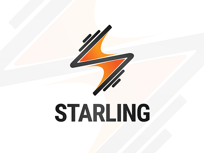 Starling Logo Design design graphic design gym iconic logo logo logo design orange typographic logo visual design