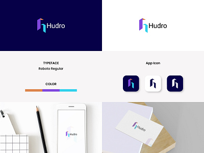 Concept : Hudro - Logo Design adobe illustrator branding graphic design h letter logo lettermark logo logo logo design marketing modern logo sabrina abdur rahman sabrina graphics vect plus