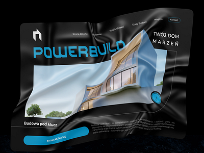 POWERBUILD. Landing page architecture black design blue brand design branding building landing page construction company dark design figma design graphic design home landing page house landing page modern mockup poland design site style ui design ui designer ux design www