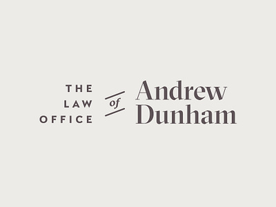 The Law Office of (Lary) Andrew Dunham branding graphic design logo