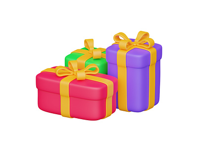 Gift Wrapping 3D icon 3d box gift gift wrapping icon