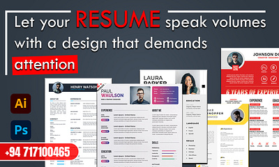 Resume Design cv design graphic design job resume