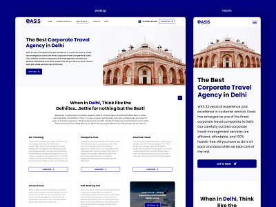 Oasis Tours - Full Website Revamping adventure responsive travel ui uiux visual design websitedesign websiterevamp