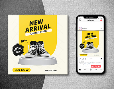 Shoe | Instagram Feed | Social Media Design - Promotional ad best design creative design design flyer flyer design flyer template graphic design illustration logo social media ui