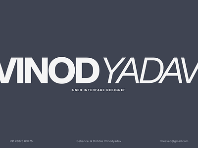 Vinod Yadav_Resume branding corporate identity logo designing ui user experience user interface userinterface designer website