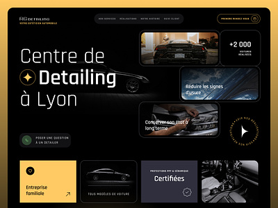 RG Detailing website car cars dark mode dark mode website figma luxury cars product design ui website wix