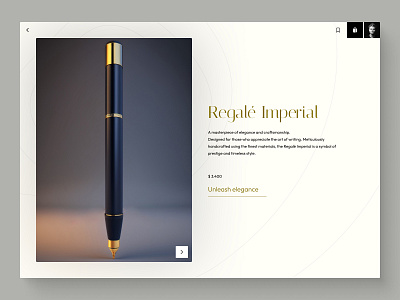 Luxurious pen - Product page - UI Exploration branding desktop luxurious luxury pen product page ui
