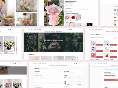 Gifte: Florist E-Commerce Website Redesign app beauty booking e commerce florist mobile order product list products purchase responsive search result page shopping ui uiux design ux website website design