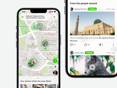 Mapstory App (Concept) mobile app social app social media story app