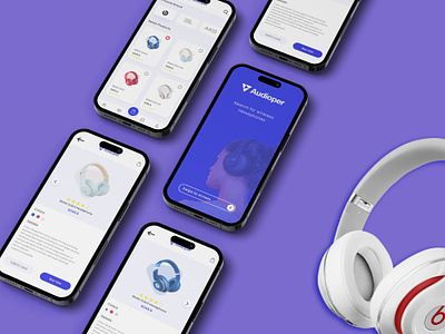 Ecommerce App Design android app app app design app designer app prototype ecommerce app ecommerce app design headphone app ios app mobile app mobile app design mobile app designer mobile ecommerce app mobile ui prototype ui uiux uiux designer user experience user interface