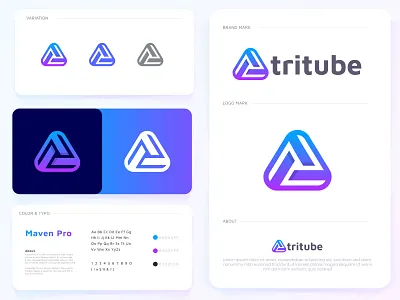 modern logo design abstract logo branding design gradient logo gradient logo design letter logo logo logo design logo folio logo trends logo trends 2023 modern modern logo modern logo design triangle logo