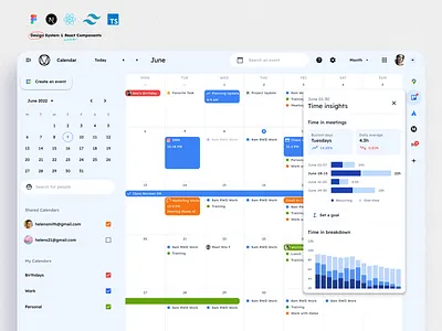 Material You Design System · 📅 Calendar app design figma kit material design material you system ui