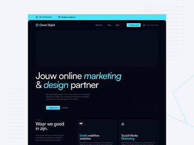 🍀Clover Digital - Homepage agency digital homepage ui uix ux webdesign website website design