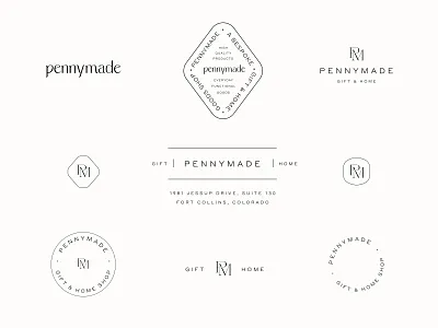 Pennymade Branding badge boutique brand design brand identity branding custom type gifting lettering lockup logo designer logo inspiration logo mark logotype monogram print signage store type typography