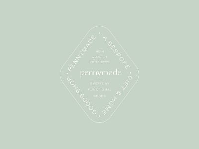 Pennymade Branding badge boutique brand design branding lettering lockup logo design logomark print store type typography