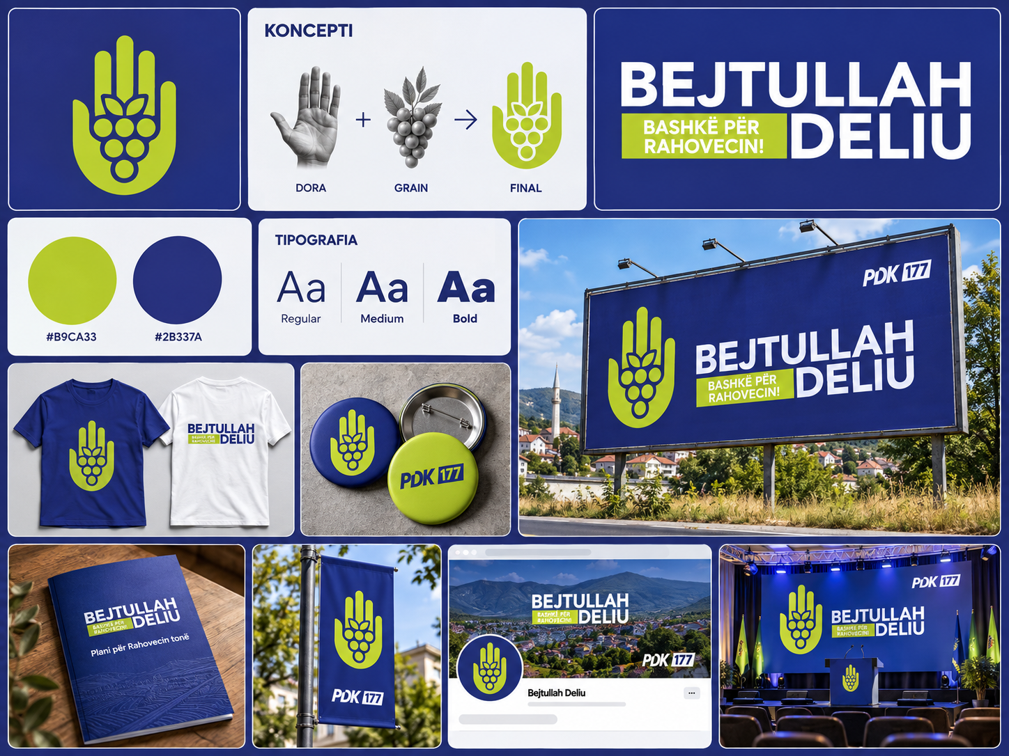 Political Campaign - Bejtullah Deliu branding illustration logo minimal minimalist vector