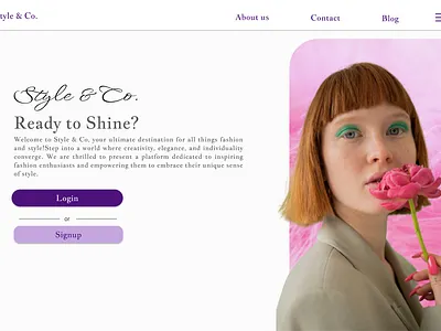 Login & Signup Flow For a Fashion Influencer design fashion figma minimalist ui uiux web web design