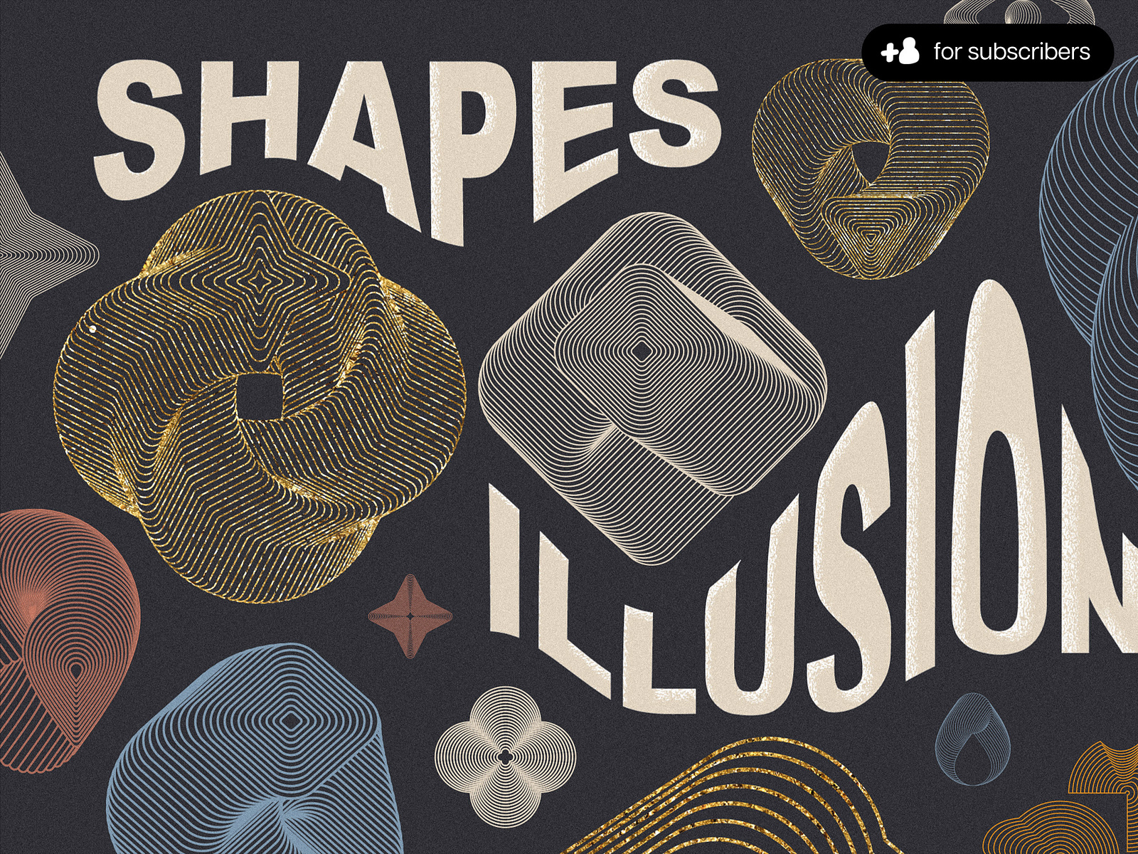 Retro Illusion Shapes by Pixelbuddha on Dribbble