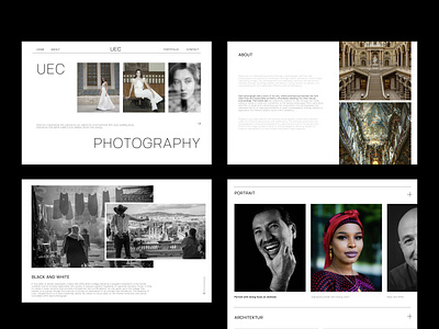 UEC PHOTOGRAPHY clean design herosection minimal photo photography pictures portfolio ui ux webdesign website