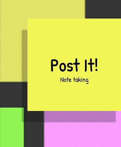 Post it! | note taking app prototype design app mobile mobile app note taking notes post it product design productivity ui