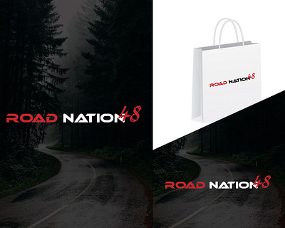 Road Nation 48 48logo branding design graphic design illustration illustrator logo minimal road logo typography ui vector