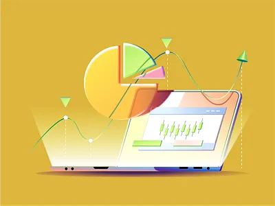Investors And Startups – Vector Illustration branding design graphic graphic design illustration investor it pie chart startup technology ui