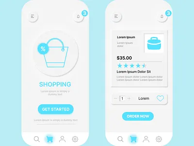 Shopping Mobile app UI app branding design graphic design illustration logo typography ui ux vector