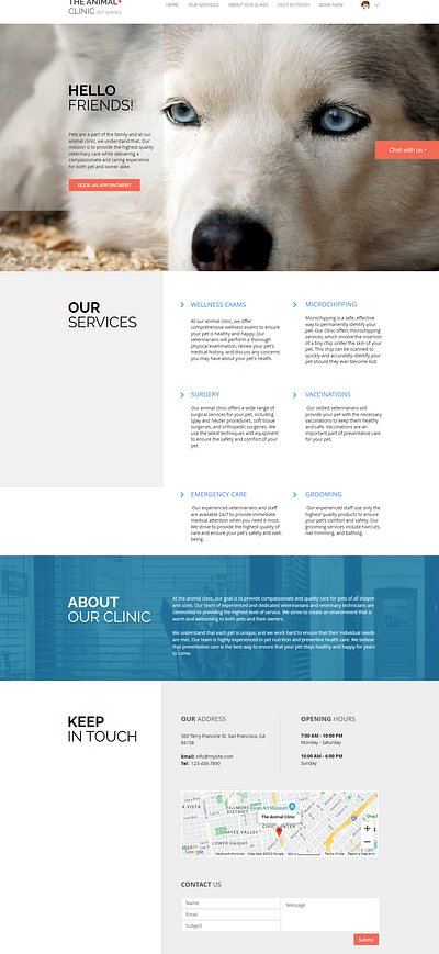 Responsive Animal care website animal care webdesign wix wix website design wix website redesign