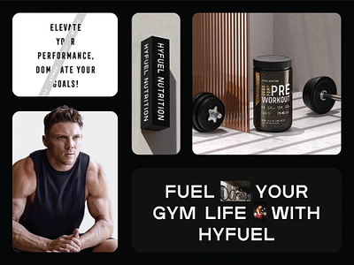 Hyfuel Nutrition / Pre Workout / Branding & Packaging Design branding fitness gym label masculine nutirition packaging protein pump supplement vitamin workout