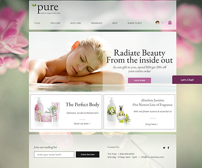 Responsive Skin care and Cosmetics Website cosmetics website skin care website webdesign wix wix website wix website design wix website redesign