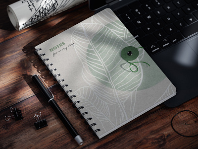 String Tie Spiral Notebook Mockup PSD a5 binding book branding coil cord cover diary mockup notebook notes spiral string tie table workplace