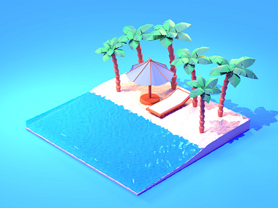 ⛱ The sunny beach design graphic design illustration