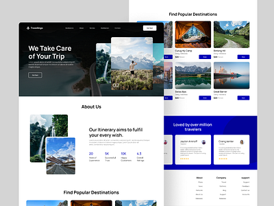 Travel Agency Landing Page 999watt ui ux