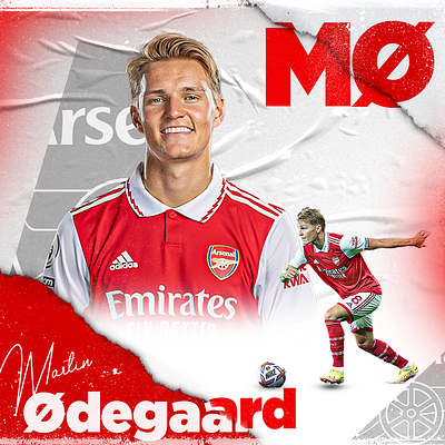 Sport graphic of Ødegaard graphic design sport