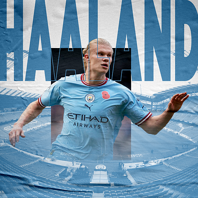 Sport graphic of Haaland graphic design sport