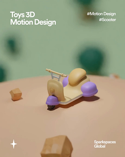 3D Animation - Scooter 3d animation blender branding design graphic design illustration motion scooter