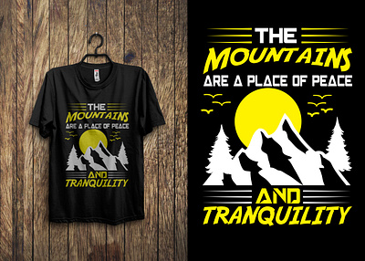 Mountain T-Shirt Design adventure adventure t shirt custom custom t shirt design graphic design hiking illustration mountain mountain design mountains t shirt t shirt design typography vintage