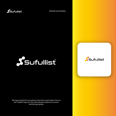 Sufullist Logo + Letter S ( Logo For Sale ) brand brand identity branding creative design designer graphic design industry letter logo logo design modern s top topper typography