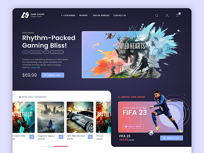 Game Season Website branding design e commerce gaming graphic design illustration store ui ux