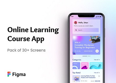 Online Learning App android app design application branding course design illustration ios learning learning app learning app design mobileapp online app ui uikit