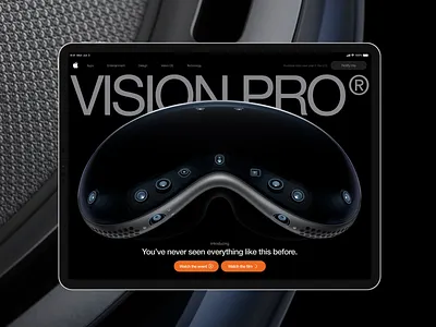 Apple - Vision Pro / Main page / Product page apple apple design apple glasses apple vision pro concept design design development agency landing page product page trend ui ux vision pro web web design web design agency