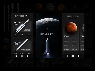 Concept Design - Space Y app design ui