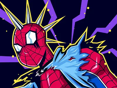 Spider Punk aranha art arte character comics fanart hq illustration illustrator marvel milesmorales punk spider spiderman spiderpunk spiderverse vector