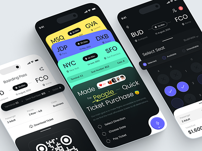Booking App airplane app app design book booking flight mobile mobile app mobile app design online booking ticket ui ux
