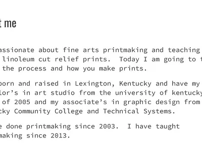 powerpoint presentation for my linocut classes I teach 3d animal art artwork branding design graphics illustration layout lino linocut logo powerpoint printmaking ui