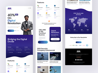 Security Company Newsletter brand identity branding camera cyber security email tempalte features instagram newsletter pricing security company socialmedia uiux world map