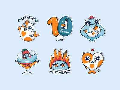Stickers cat cute heart icon illustration love sticker sticker pack vector