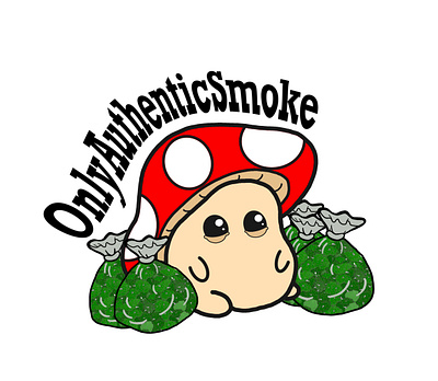 Onlyauthenticsmoke logo branding cartoon design graphic design illustration logo packaging