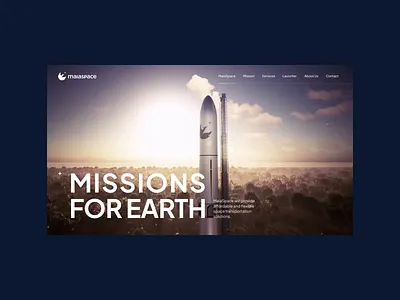 MAIASPACE® - Webdesign Official 3d aerospatial animation axelle black discover earth graphic design landing launch launcher motion pasquier rocket space stars ui ux webdesign website